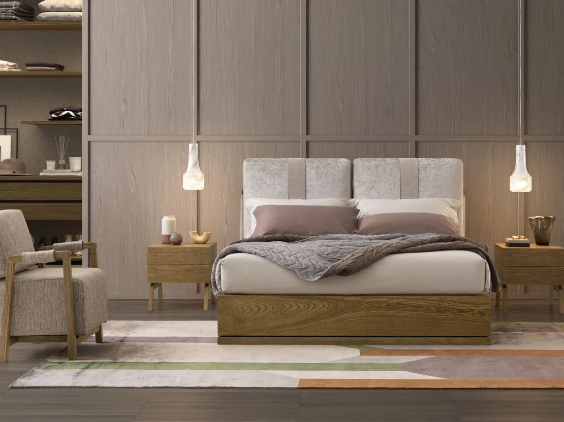 Letto Oberoi Legno con box contenitore di Oggioni