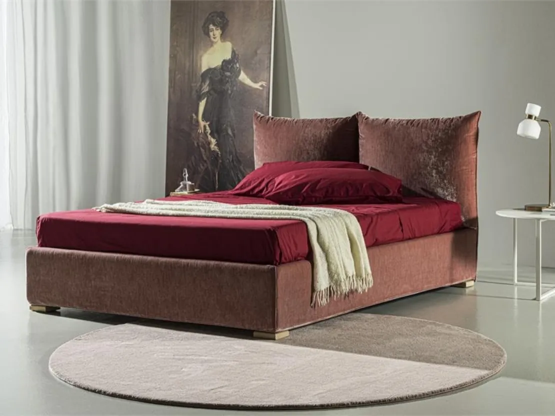 Letto in vellutino con box contenitore Grace di Ventura